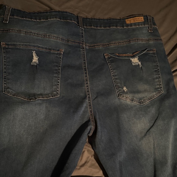 Distressed Blue Jeans - Picture 5 of 5
